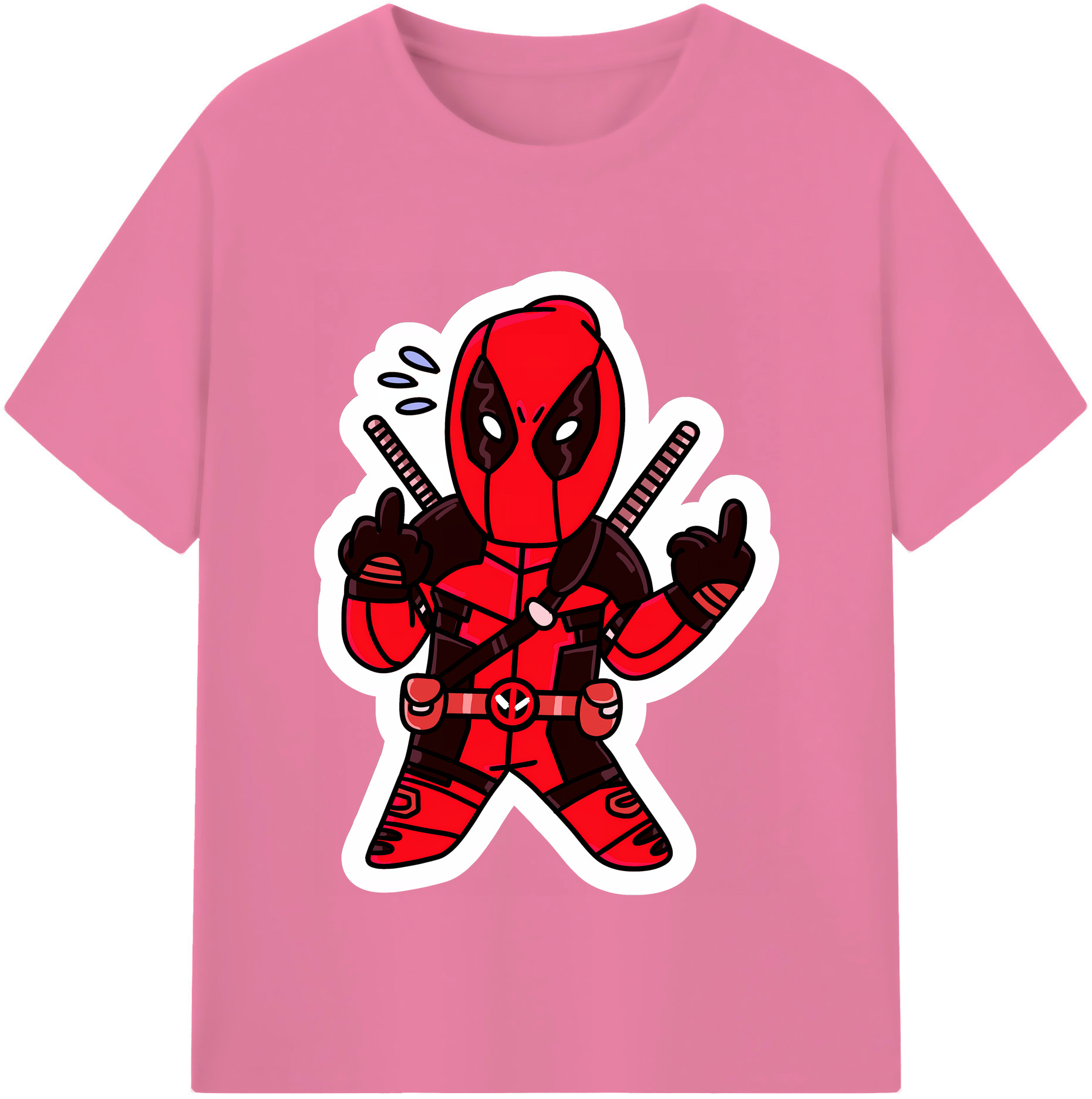 （画像用） Deadpool デッドプール 綿100％半袖Tシャツ（フロントプリント）